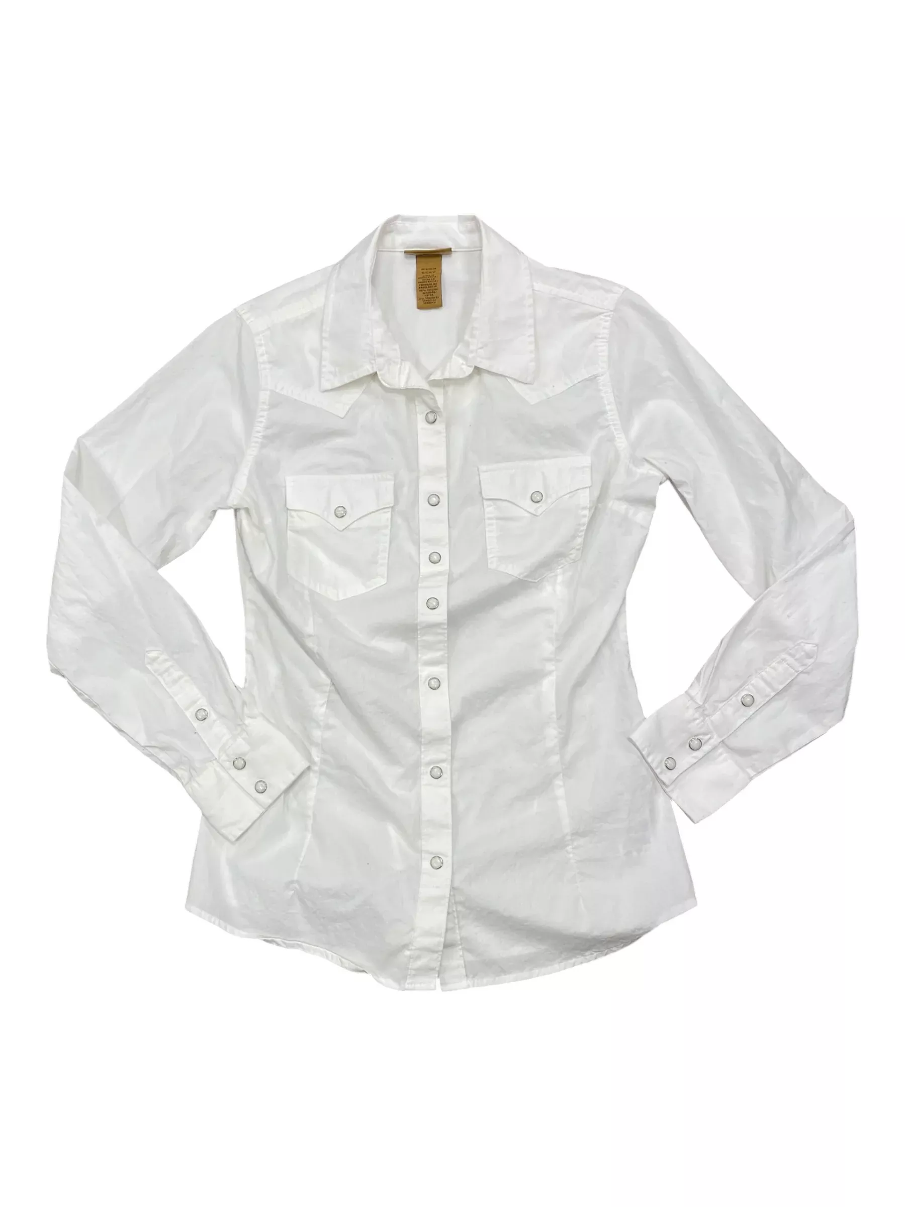 Wrangler Button Up Top - White - S - USED