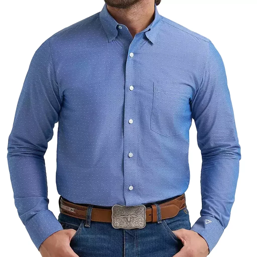 Wrangler Men's Cody Johnson Arrow Dots Button Down Shirt