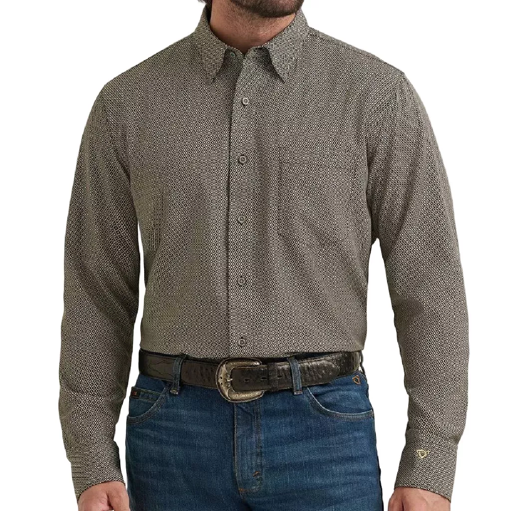 Wrangler Men's Cody Johnson Classic Fit Print Button Down