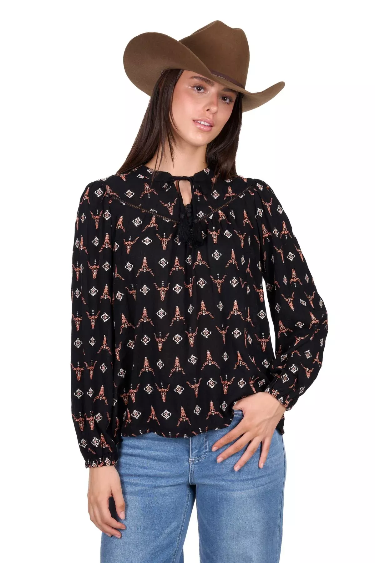 Wrangler Women's Lucille Long Sleeve Blouse