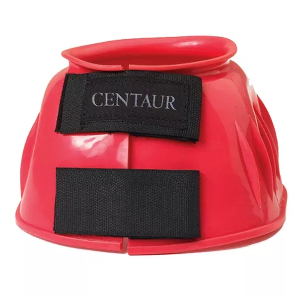 X-Large Centaur Pvc Ribbed Double Hook And Loop Bell Boots Red