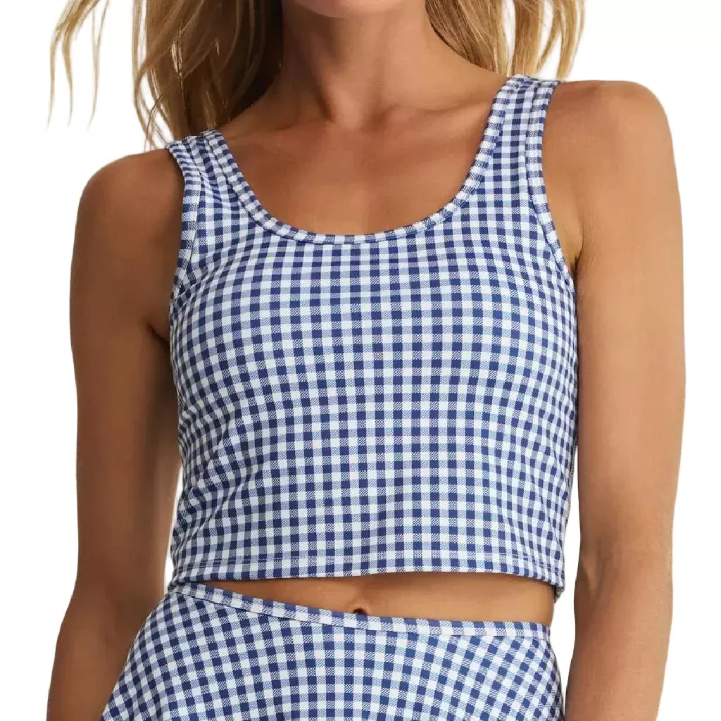 Z Supply Sleeveless Check Yourself True Navy Top