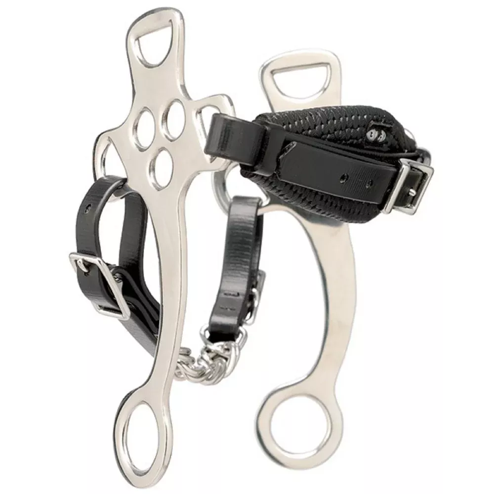 Zilco Mechanical Horse Hackamore Dual Chin Noseband Adjustments
