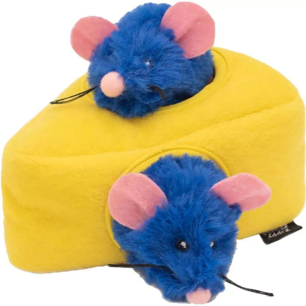 ZippyClaws Burrow Mice 'n Cheese Cat Toy, Small, Catnip