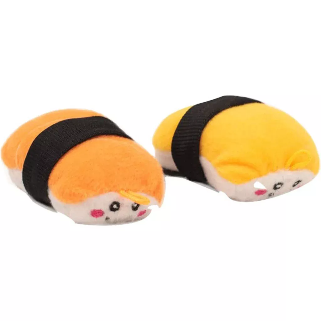ZippyClaws NomNomz Sushi Cat Toy with Catnip, Small, 2 Pack