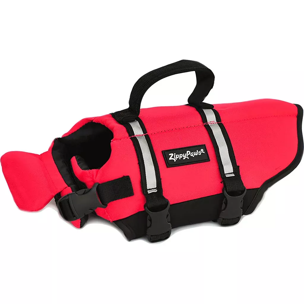 ZippyPaws Adventure Dog Life Jacket, Red/Black, XX-Small