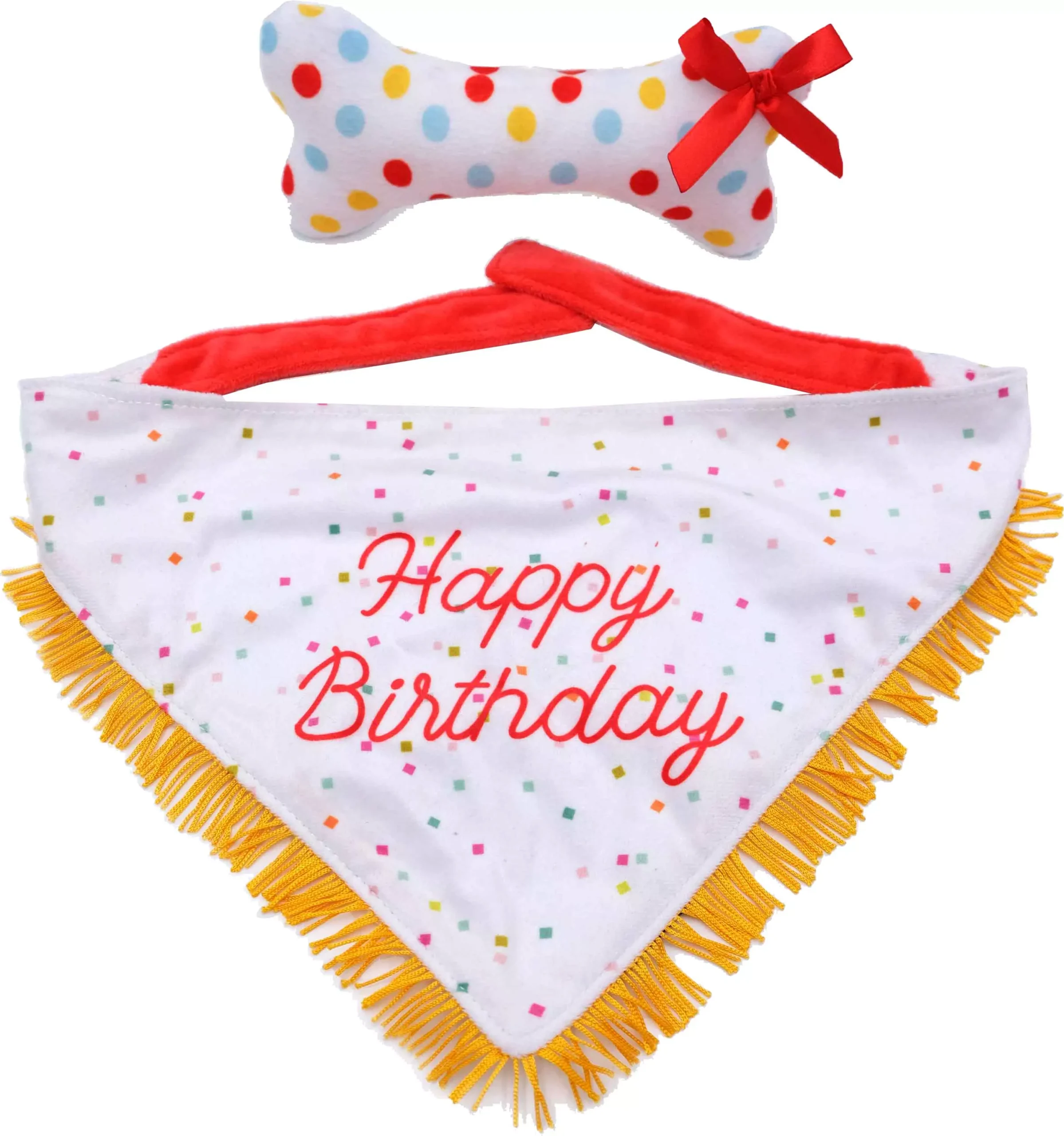 ZippyPaws Birthday Bandana and Bone
