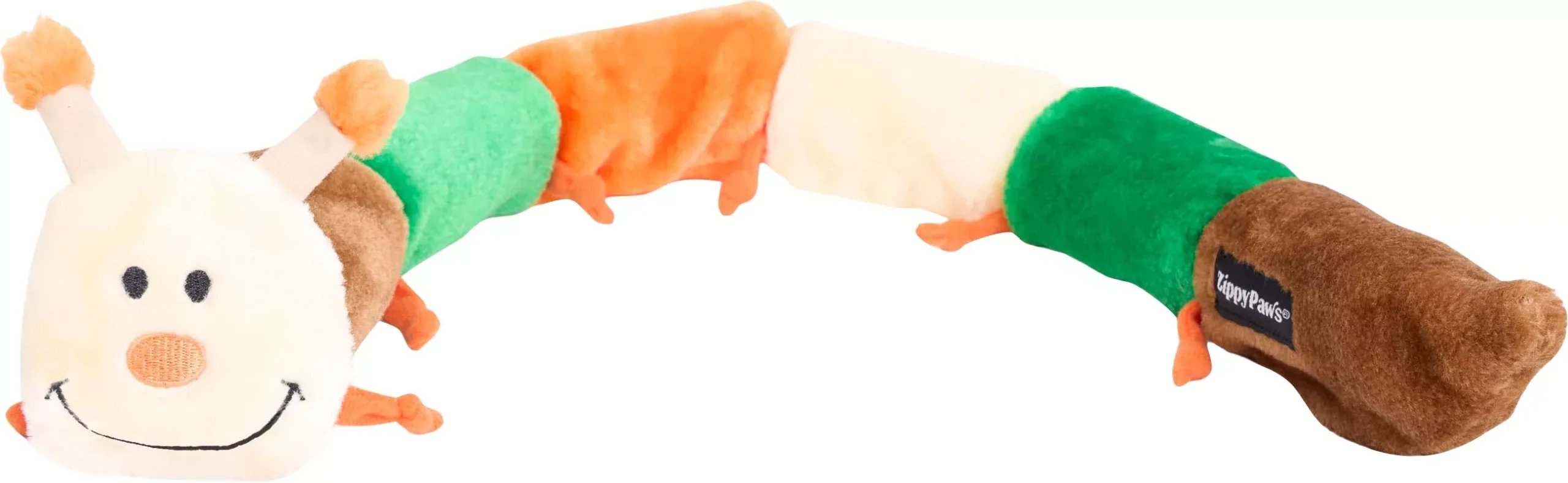 ZippyPaws Caterpillar Dog Toy, One Size, Forest Colors