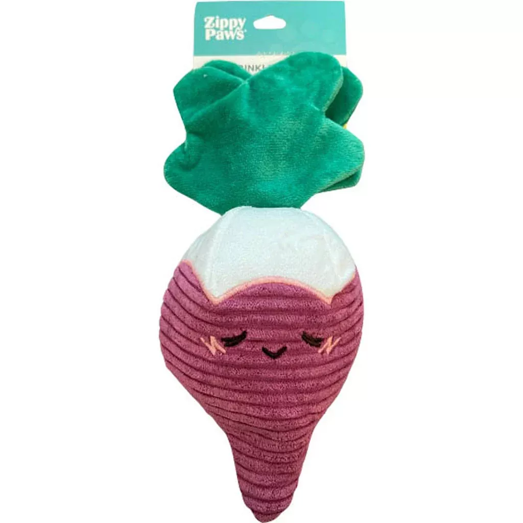 ZippyPaws Crinkle Crops Radish Dog Toy, Medium