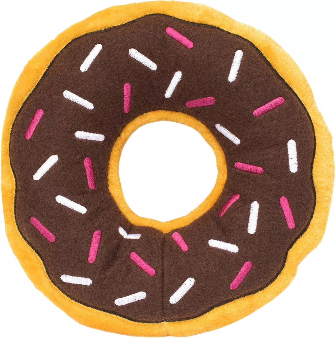 ZippyPaws Donut Dog Toy, Jumbo, Chocolate Brown