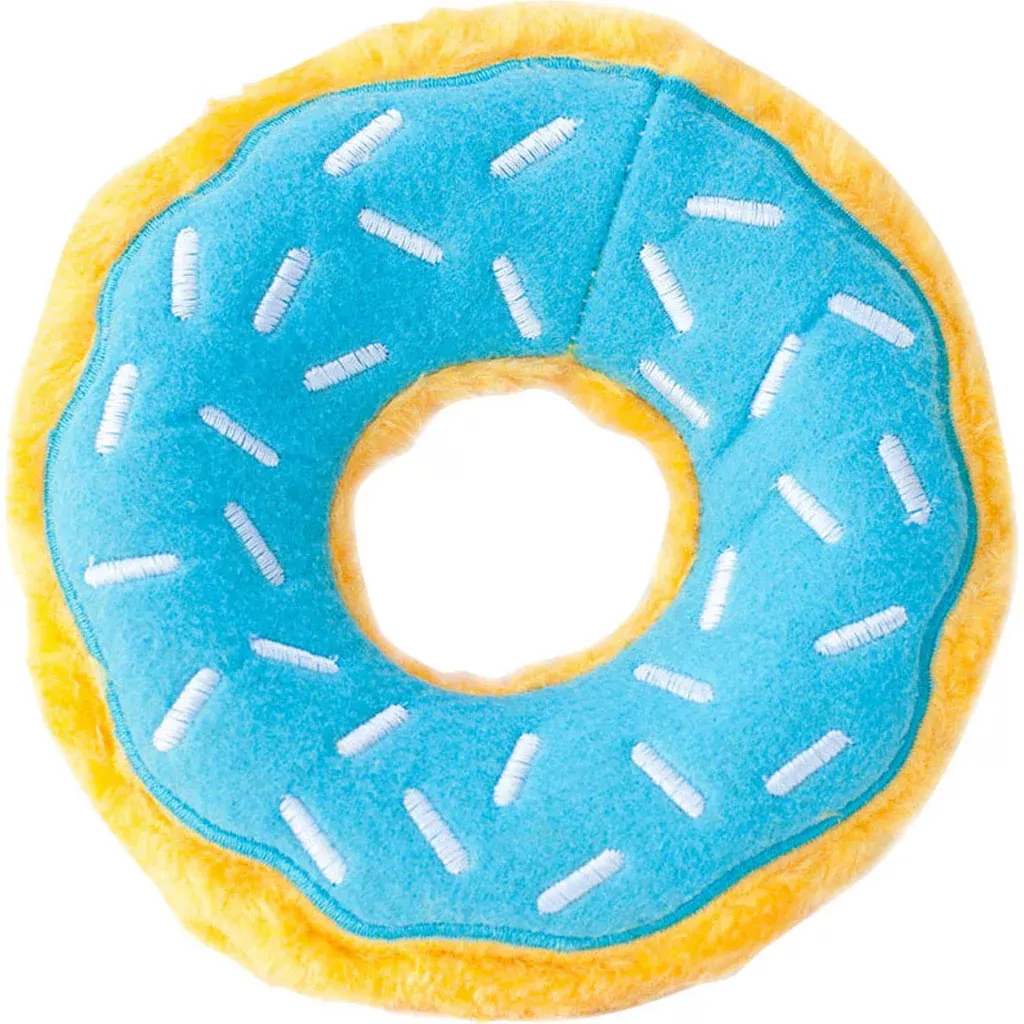 ZippyPaws Donut Dog Toy Regular Blueberry Blue