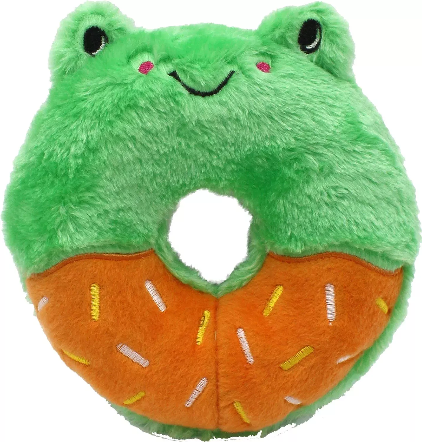 ZippyPaws Donutz Buddies Frog Dog Toy, Medium