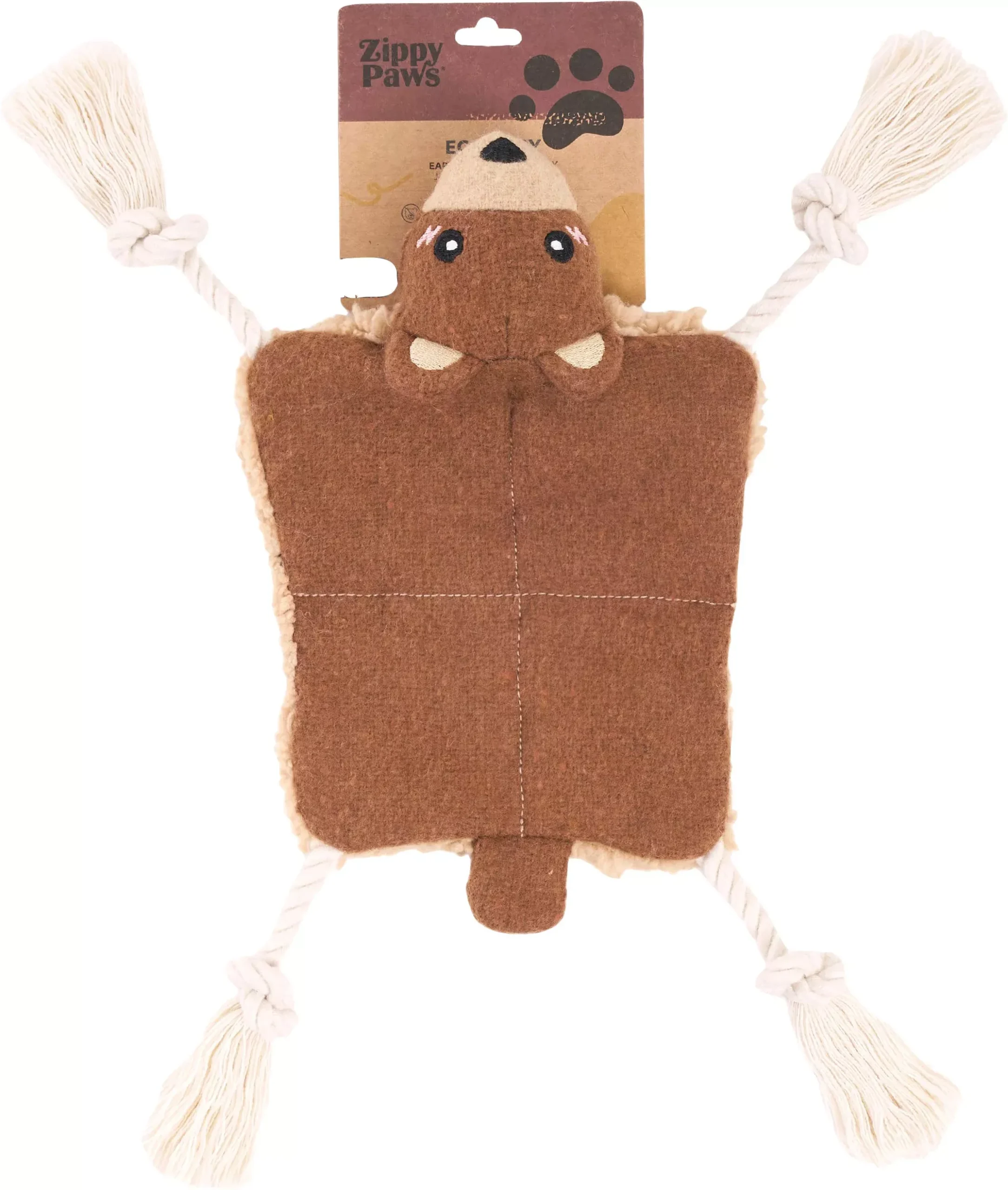 ZippyPaws Eco Knotty Crawler Bear Dog Toy One Size