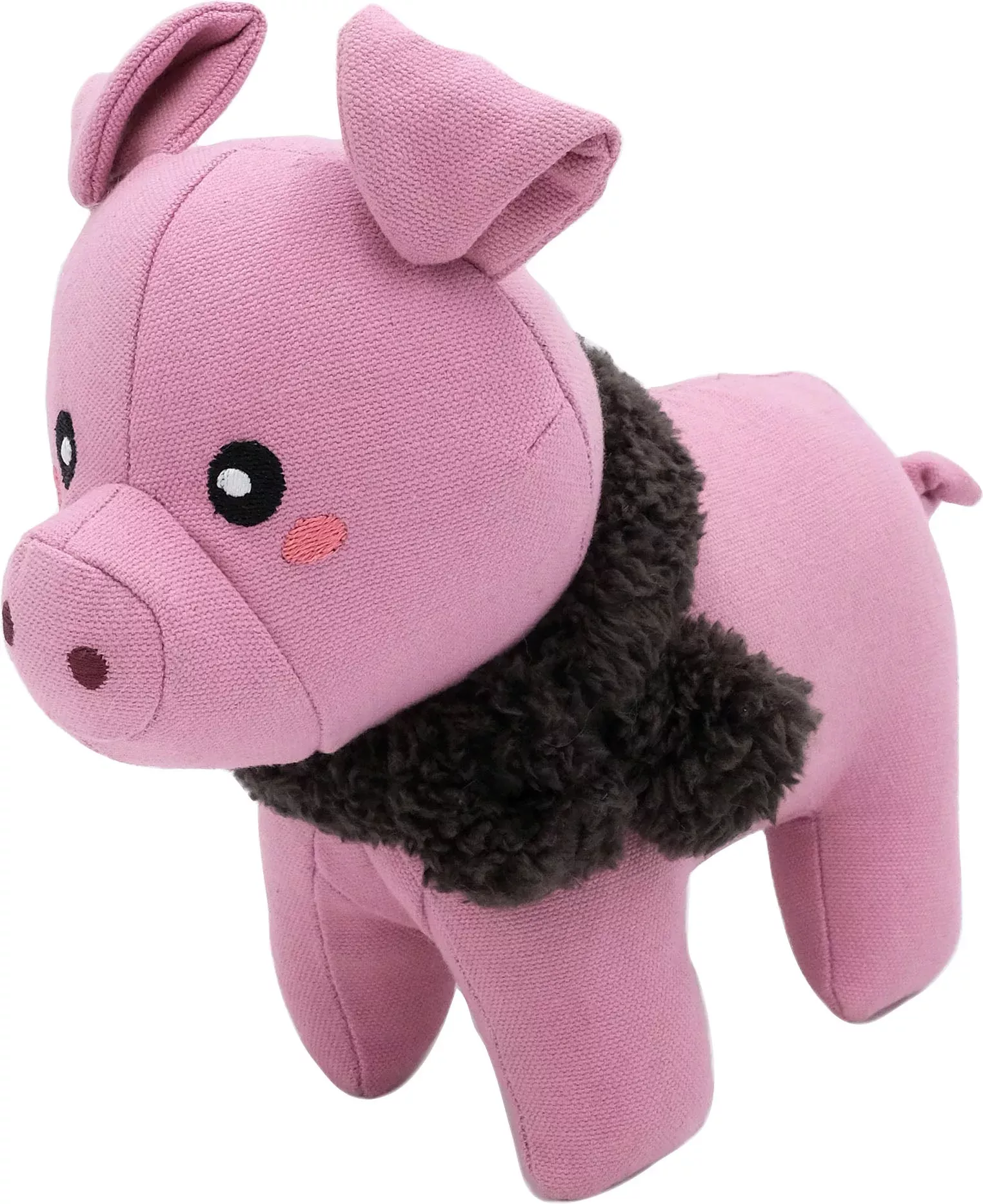 ZippyPaws EcoZippy Cotton Cuddler Pig Dog Toy Pink