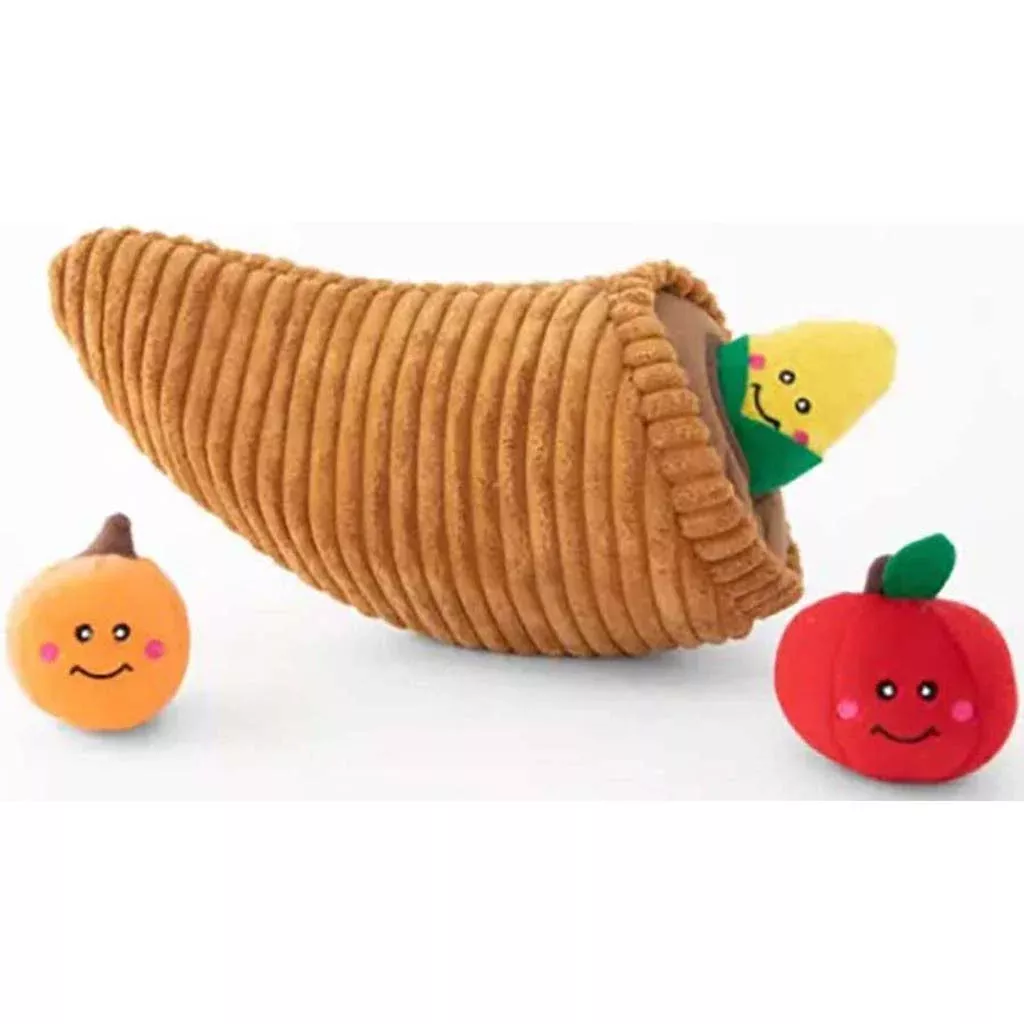 ZippyPaws Fall Harvest Zippy Burrow Cornucopia Dog Toy, Large