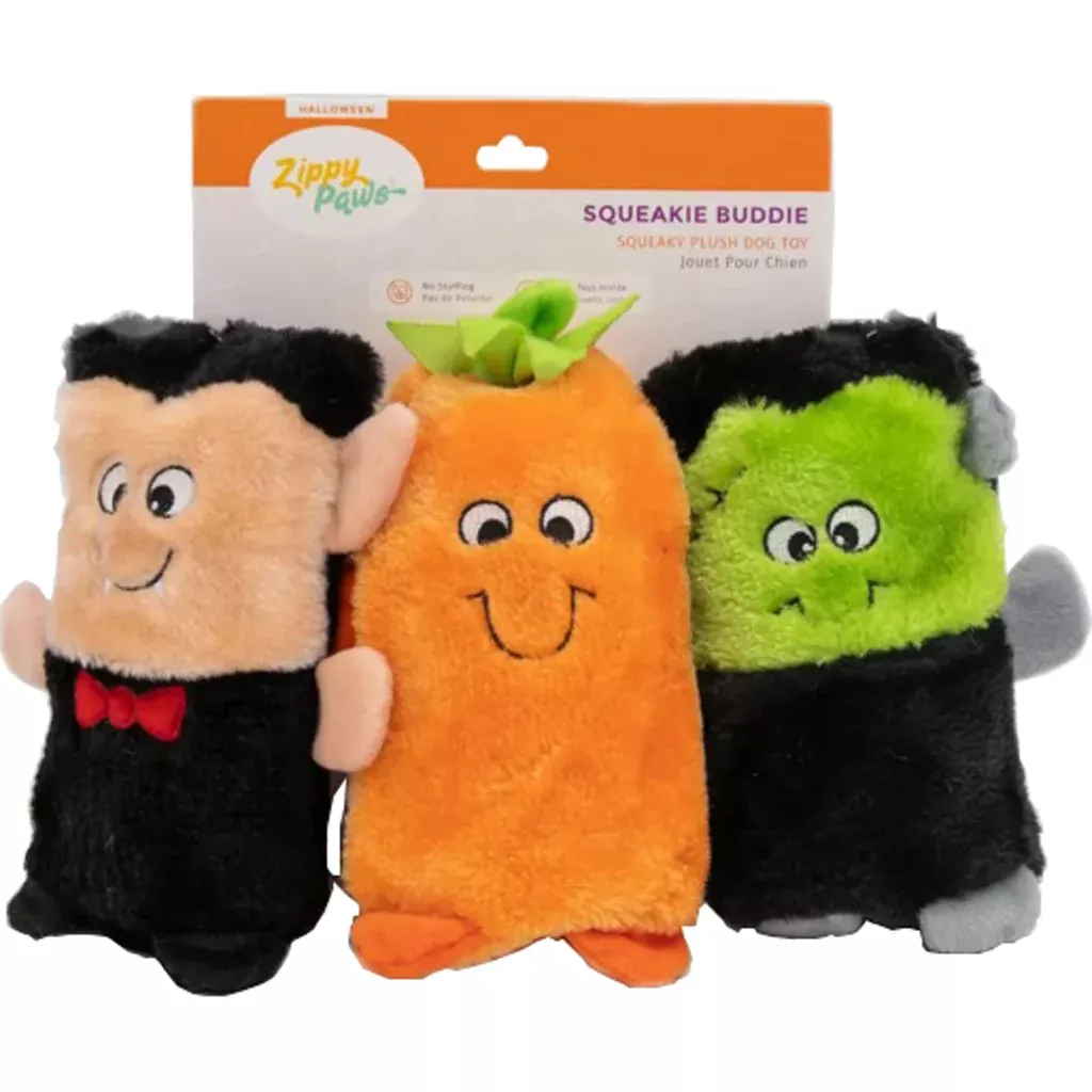 ZippyPaws Halloween Colossal Buddies Dog Toys, Medium, 3 Pack