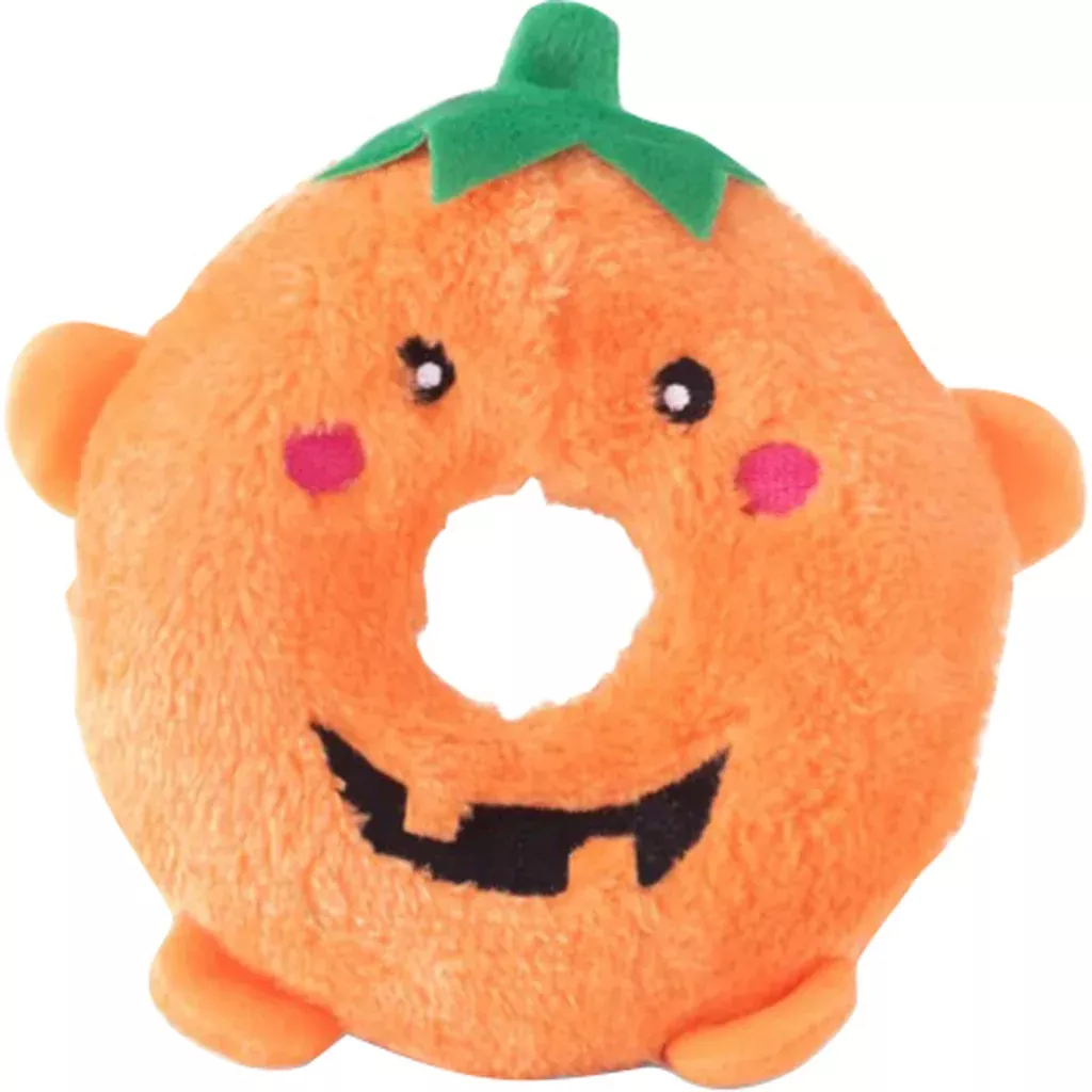 ZippyPaws Halloween Donutz Buddies Pumpkin Dog Toy Medium