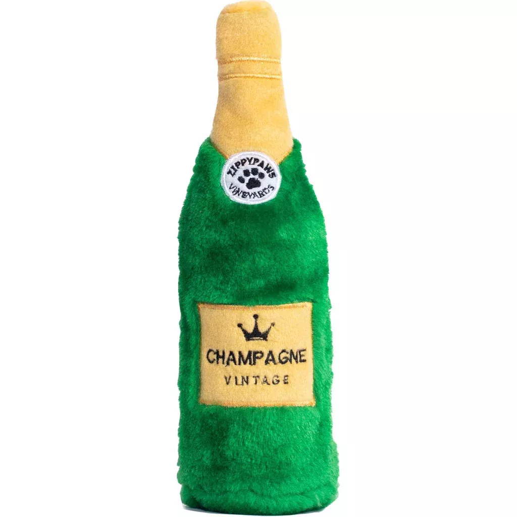 ZippyPaws Happy Hour Crusherz Champagne Dog Toy Medium
