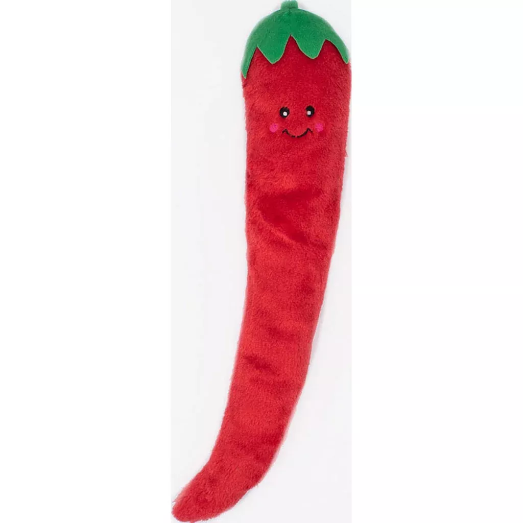 ZippyPaws Jigglerz Pepper Dog Toy Red XL