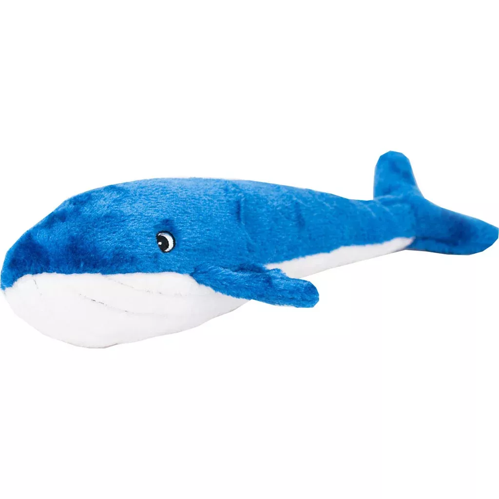 ZippyPaws Jigglerz Whale Dog Toy, Large, Blue