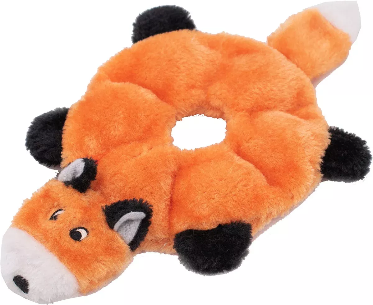 ZippyPaws Loopy Fox Dog Toy, Orange, Medium
