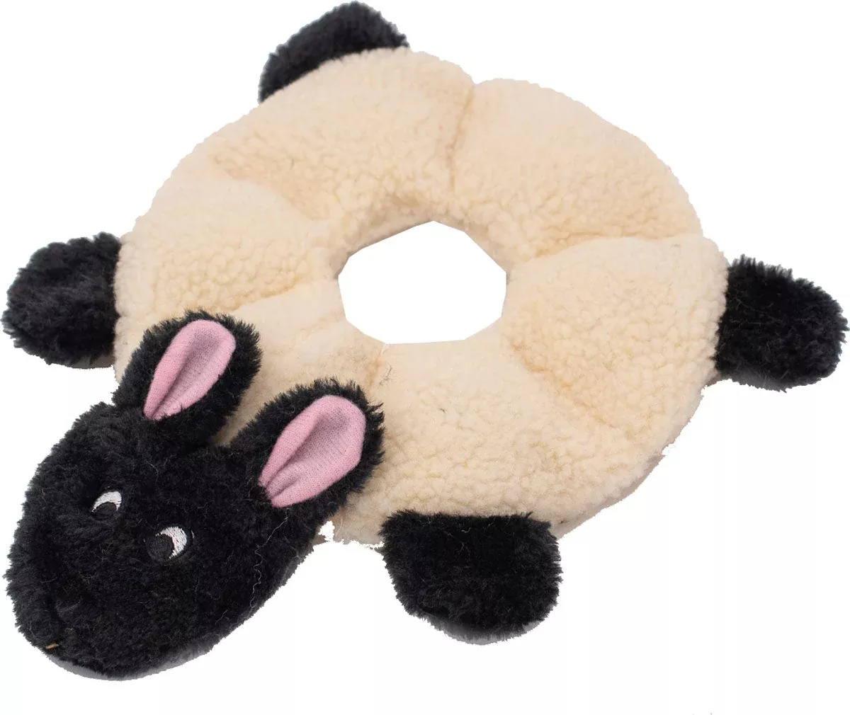 ZippyPaws Loopy Sheep Dog Toy Medium White/Black