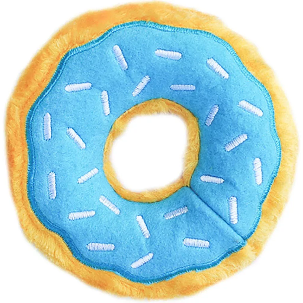 ZippyPaws Mini Donut Dog Toy Blueberry Blue Small
