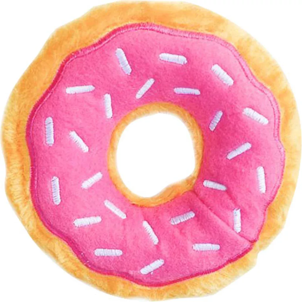 ZippyPaws Mini Donut Dog Toy Small Pink Strawberry