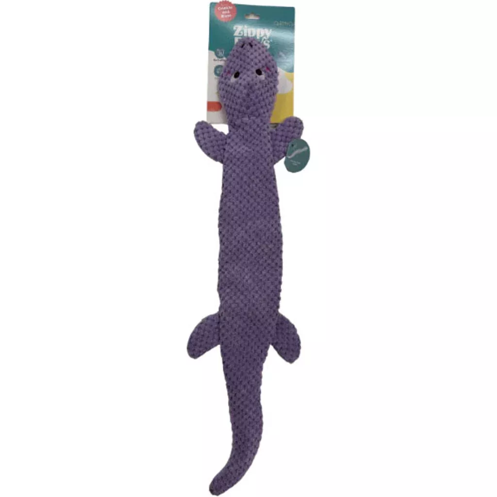 ZippyPaws Rope Reptilez Purple Lizard Dog Toy, One Size