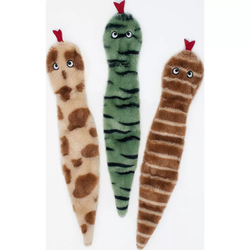 ZippyPaws Skinny Peltz Desert Snakes Dog Toy Assorted Large 3 Pack