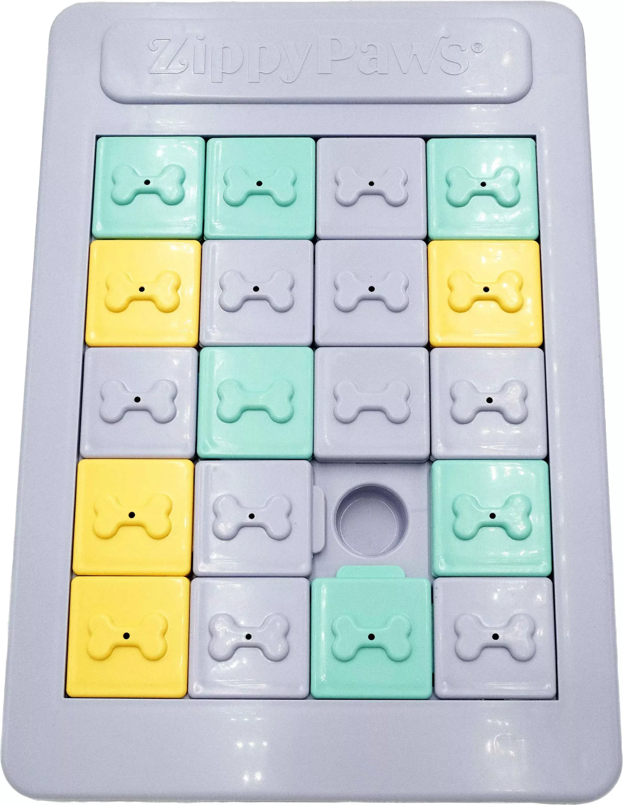 ZippyPaws SmartyPaws Puzzler Panel Slider Dog Toy Gray