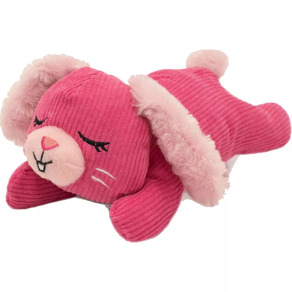 ZippyPaws Snooziez with SHHHqueaker Bunny Dog Toy, Medium