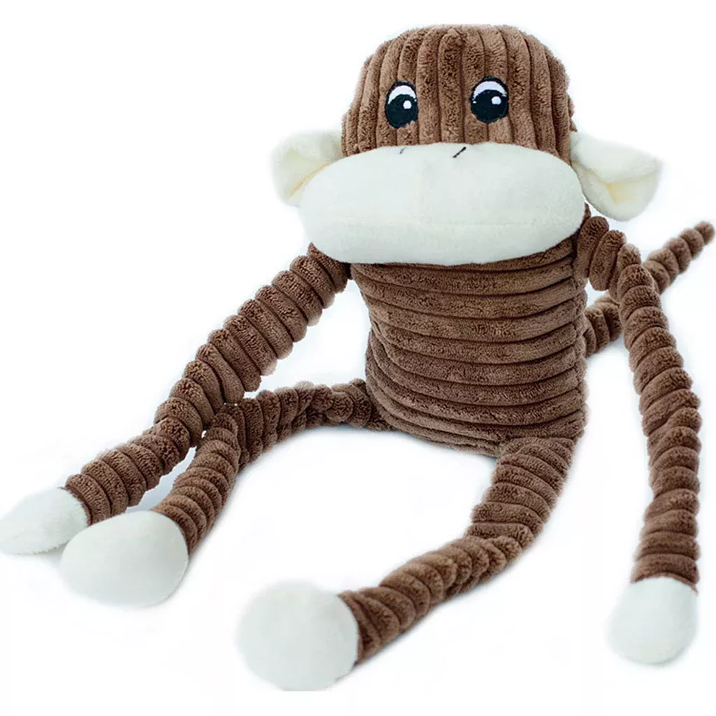 ZippyPaws Spencer the Crinkle Monkey Dog Toy, Large