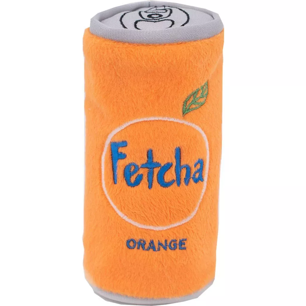 ZippyPaws Squeakie Can Fetcha Dog Toy Orange Small