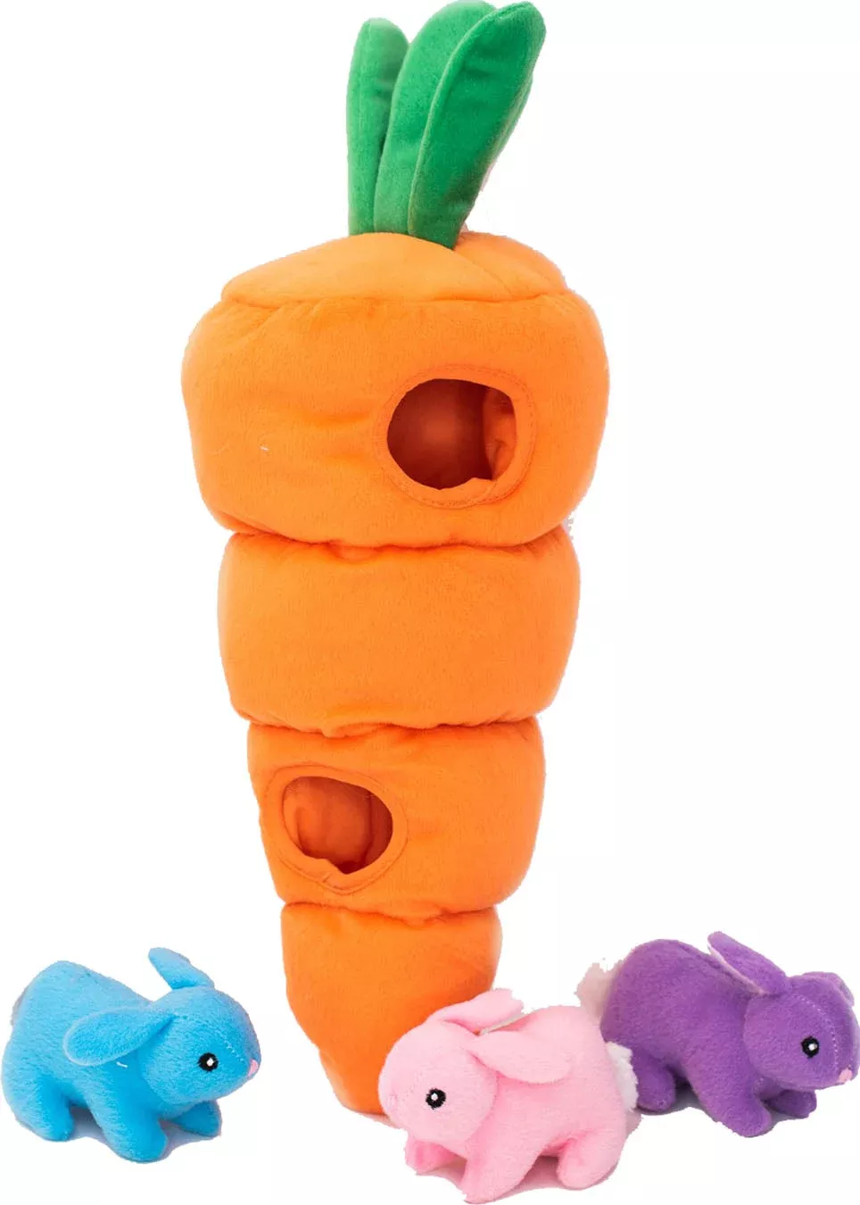 ZippyPaws Zippy Burrow Easter Carrot Dog Toy XL