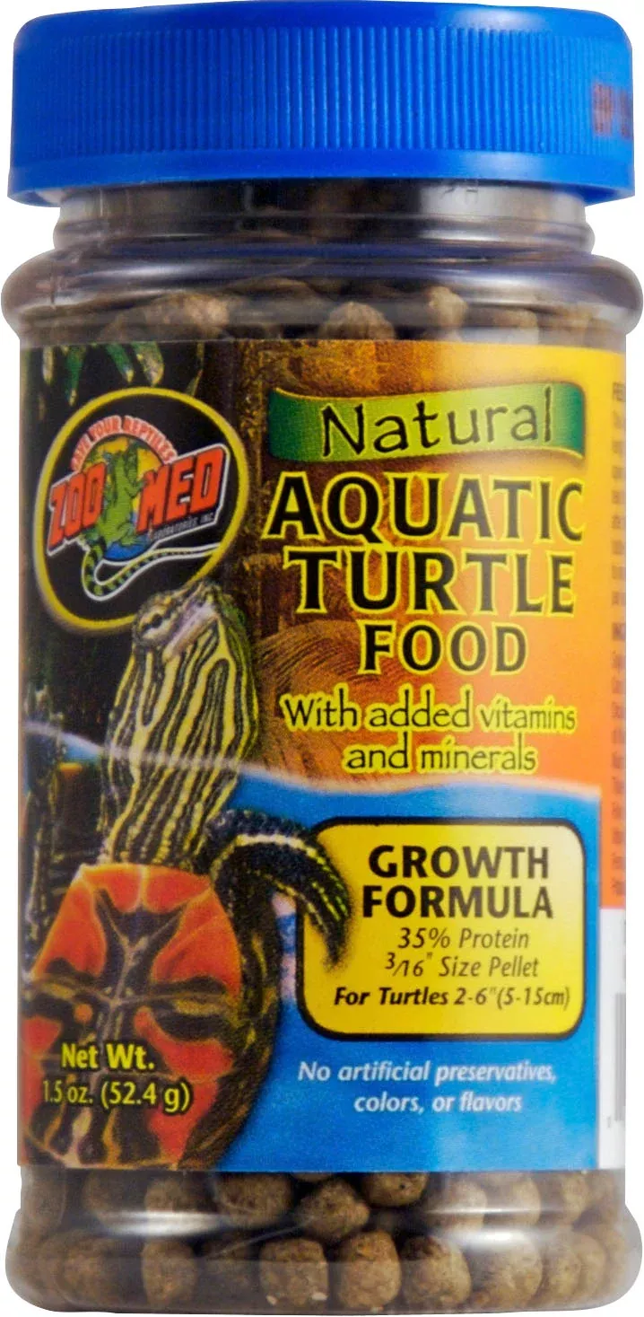 Zoo Med Natural Aquatic Turtle Food, Growth Formula, 1.5 oz