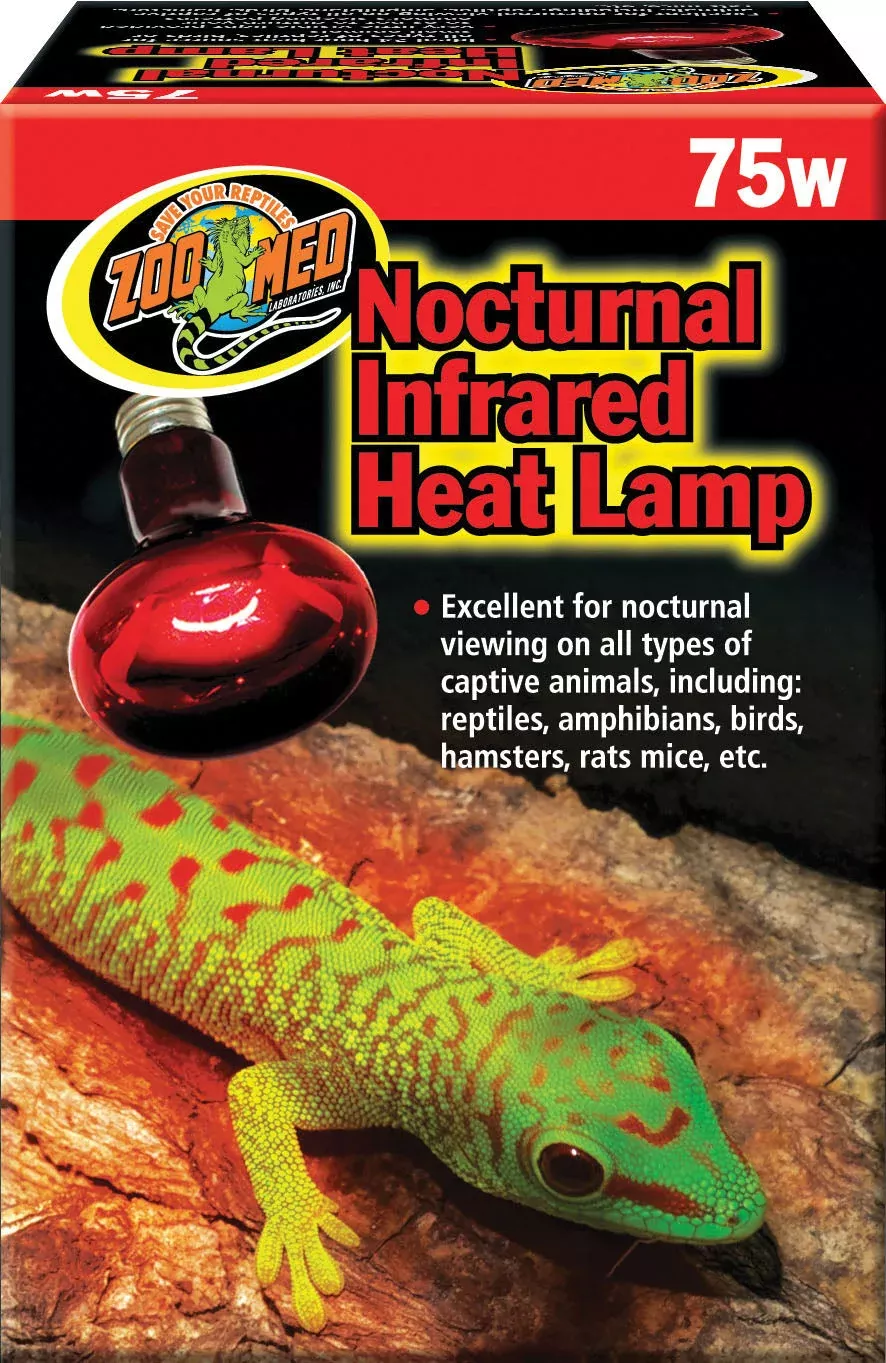 Zoo Med Nocturnal Infrared Heat Lamp 75 Watt Red