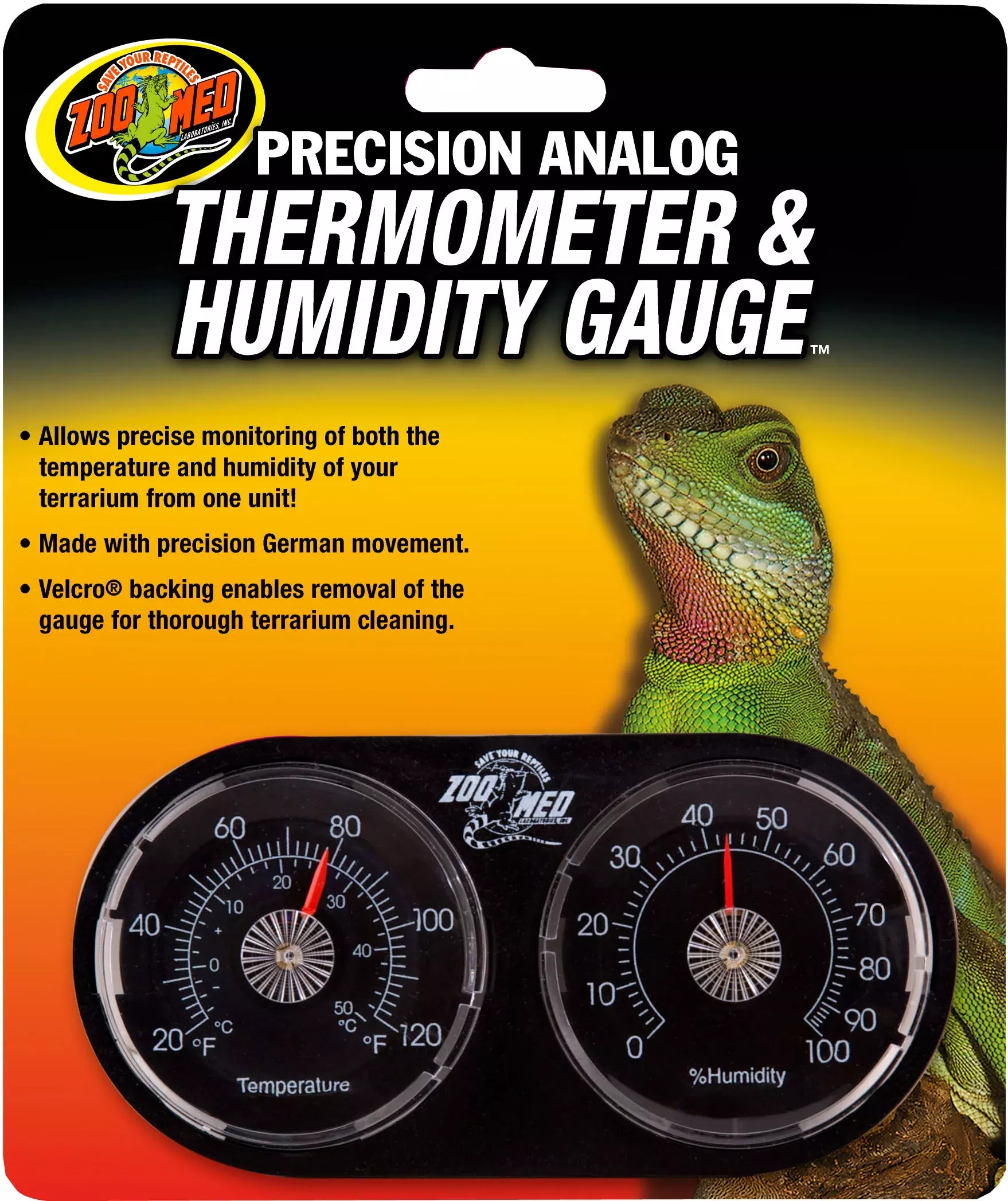 Zoo Med Precision Analog Thermometer & Humidity Gauge