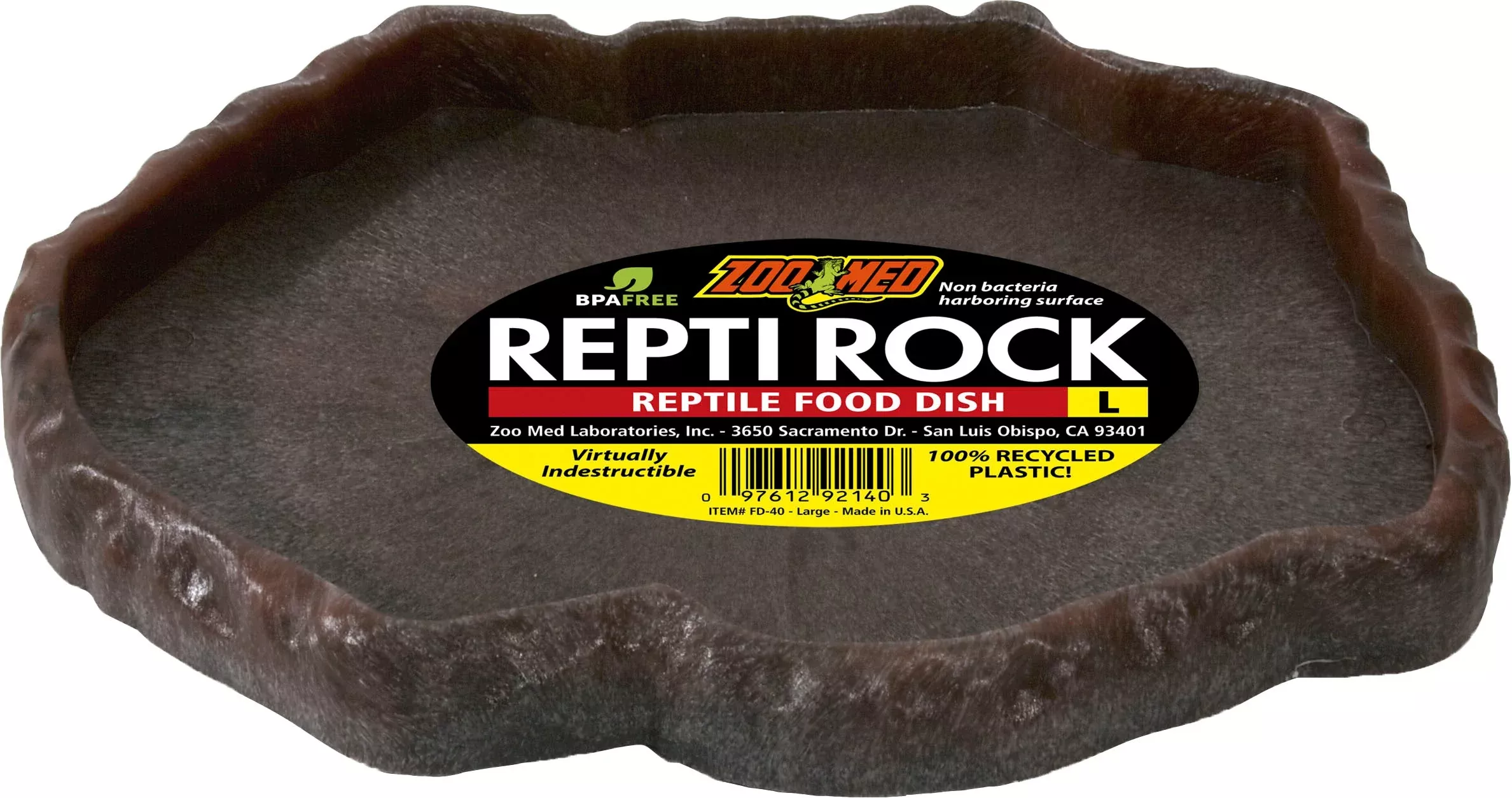 Zoo Med Repti Rock Reptile Food Dish Assorted Large